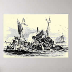 Poster Attaque de Kraken ! Copie