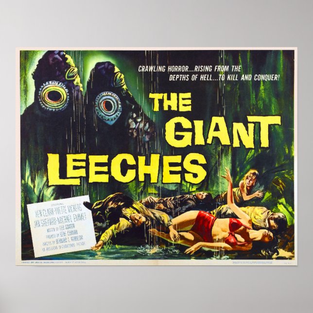 Poster Attaque de l'affiche des sangsues géantes (Devant)