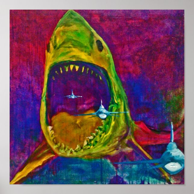 Poster attaque de requin (Devant)