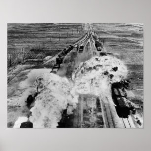 Poster Attaque de train