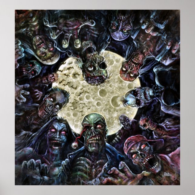 Poster Attaque de zombies (Horde de zombie) (Devant)
