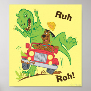 Poster Attaque Scooby Doo T-Rex