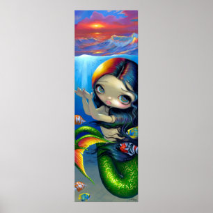 Poster Atteinte pour sirène observée d'IMPRESSION d'ART