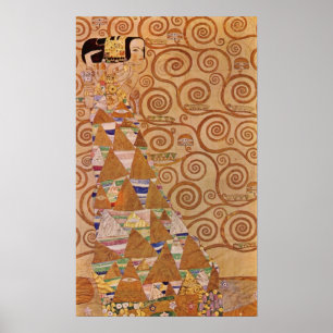 Poster Attente de Klimt Art Nouveau victorien Vintage