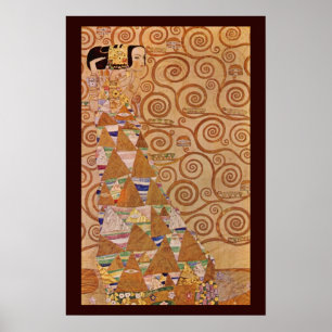 Poster Attente par Klimt Art Nouveau victorien antique