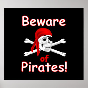Poster Attention à l'affiche des pirates