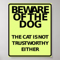 Attention Au Chien (Poster Drôle)