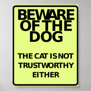 Poster Attention Au Chien (Poster Drôle)