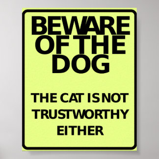 Poster Attention Au Chien (Poster Drôle)