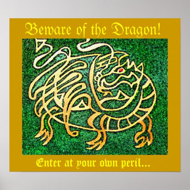 Poster Attention au dragon (Devant)