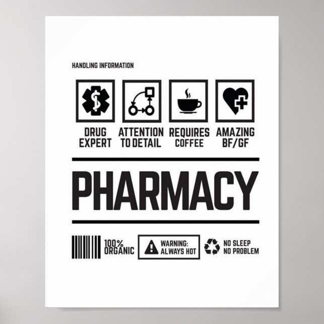 Poster Attention des experts en pharmacie aux détails (Devant)
