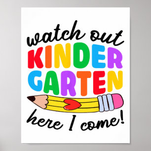 Poster Attention maternelle j'arrive Ck drôles d'enfants