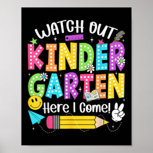 Poster Attention maternelle me voici Kinder retour à l'éc
