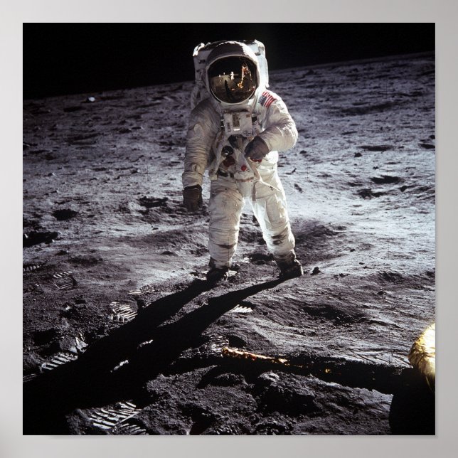 Poster atterrissage d'astronaute sur la lune (Devant)