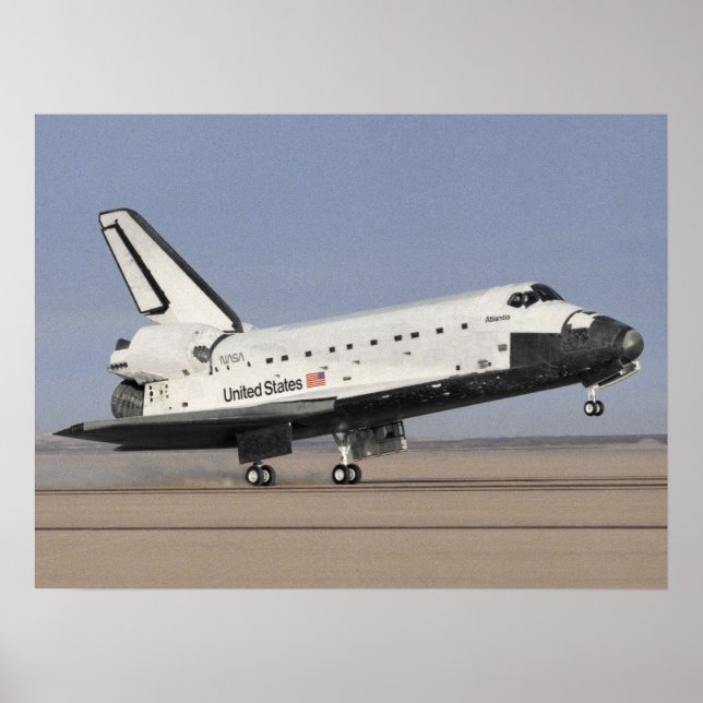 Poster Atterrissage de la navette spatiale Atlantis (STS- (Devant)