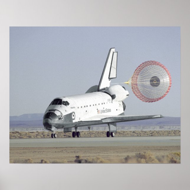 Poster Atterrissage de la navette spatiale Atlantis (STS- (Devant)