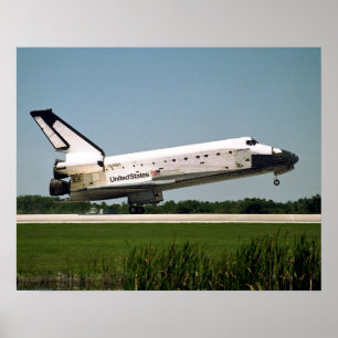 Poster Atterrissage de la navette spatiale Columbia (STS-