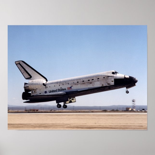 Poster Atterrissage de la navette spatiale Discovery (STS (Devant)