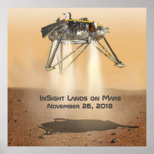 Poster Atterrissage d'InSight sur Mars