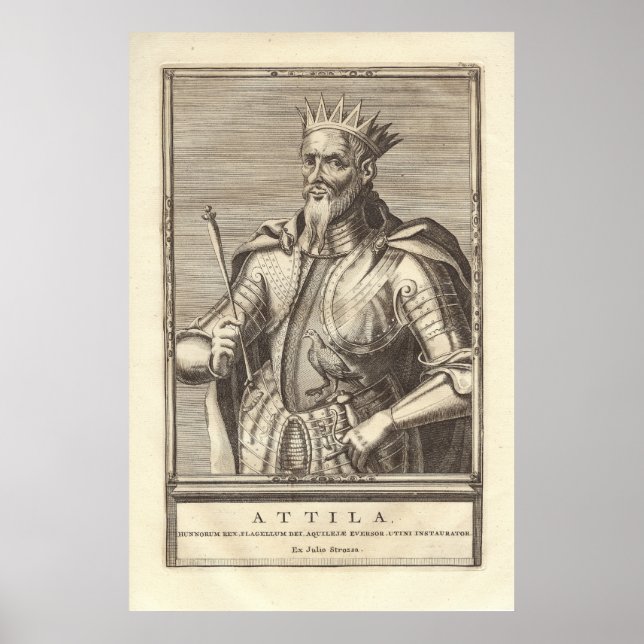 Poster Attila The Hun, Fléau de Dieu, de l'impression ant (Devant)