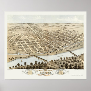 Poster Attique, IN Panoramic Map - 1869