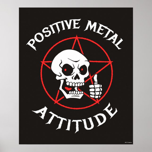 Poster Attitude métallique positive (Devant)