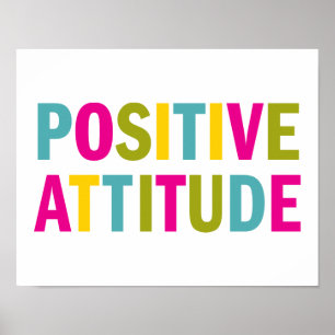 Poster Attitude positive dans les couleurs vives