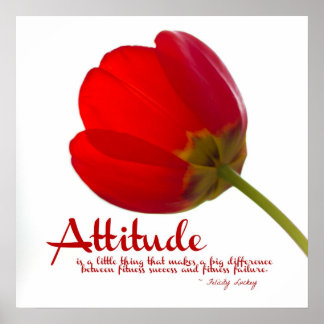 Poster Attitude pour le succès de la forme physique : aff