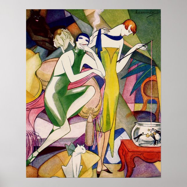 Poster Attraper des poissons rouges (Devant)