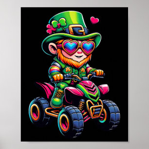 Poster Atv 4 Wheeler Leprechaun Enfants Hommes Femmes St 