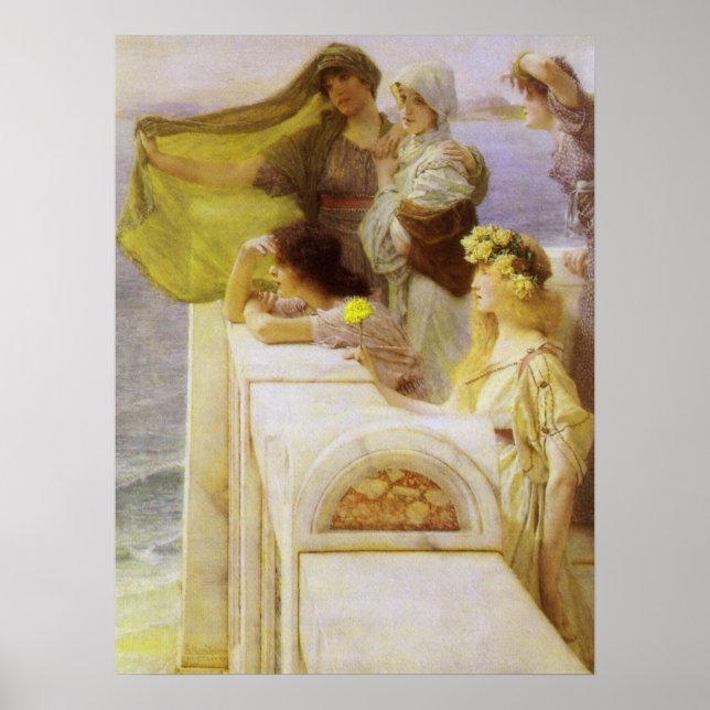 Poster Au Berceau d'Aphrodite par Sir Lawrence Alma Tadem (Devant)