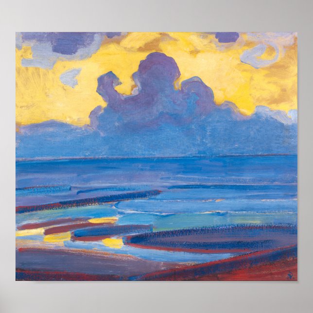 Poster Au bord de la mer | Piet Mondrian | (Devant)