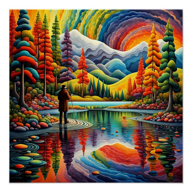 Poster Au bord du lac (Devant)