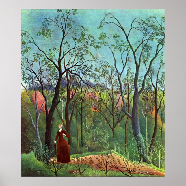 Poster Au bord d'une forêt (Devant)