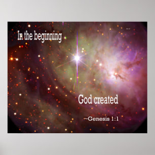 Poster Au commencement Dieu créé