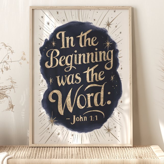 Poster Au commencement était la Parole: Jean 1:1 (Créateur téléchargé)