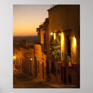 Poster Au coucher du soleil.