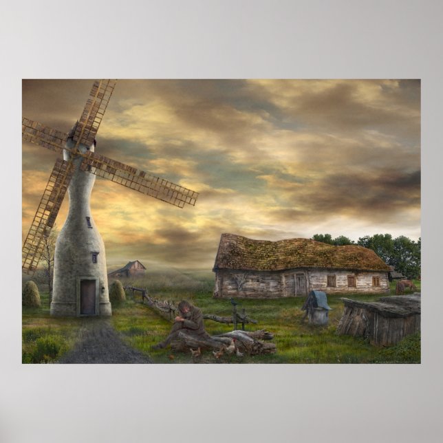 Poster Au-Delà De L'Horizon Dernier | Art surréel numériq (Devant)