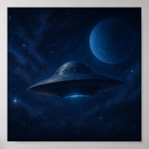 Au-delà de l'horizon-vaisseau spatial volant dans