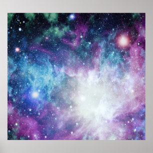 Poster Au-delà des Merveilles Abstraites du Cosmos de l'U