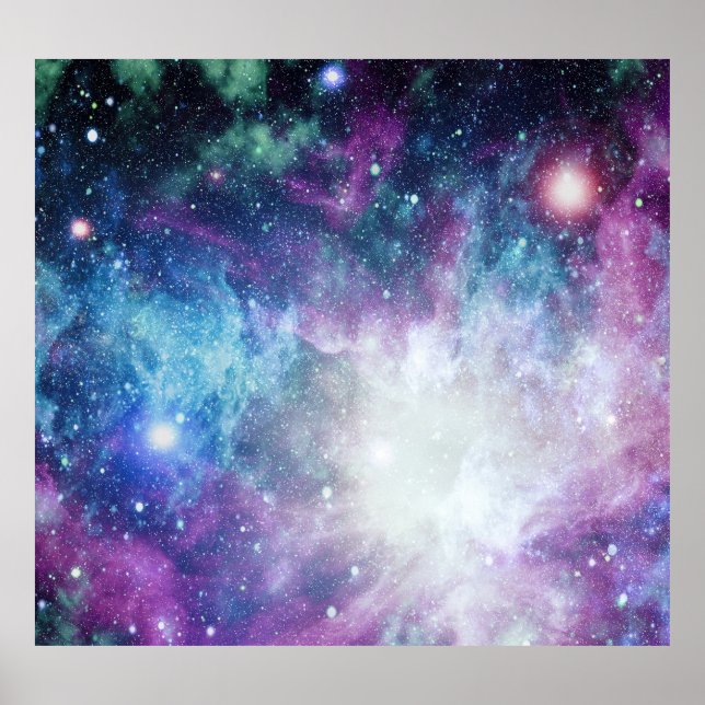 Poster Au-delà des Merveilles Abstraites du Cosmos de l'U (Devant)
