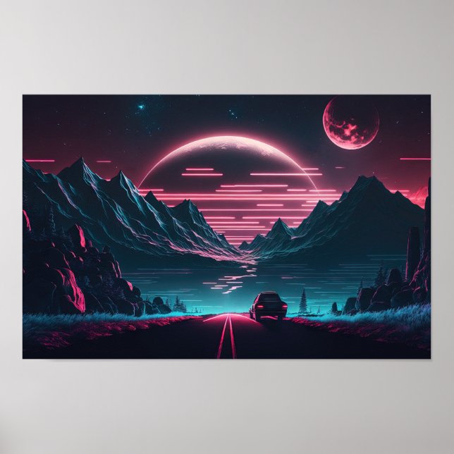 Poster Au-delà du néon : la course vers l'avenir (Devant)