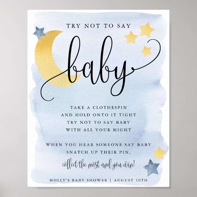 Poster Au-dessus de la lune, Blue Don't Say Baby Game (Devant)