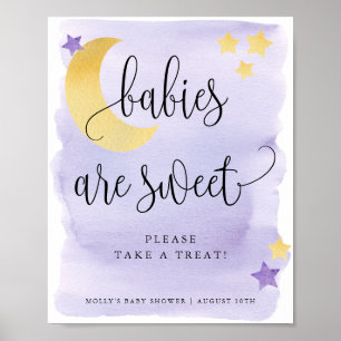 Poster Au-dessus de la lune Les bébés pourpres sont doux