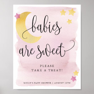 Poster Au-dessus de la lune Les bébés roses sont doux Fav
