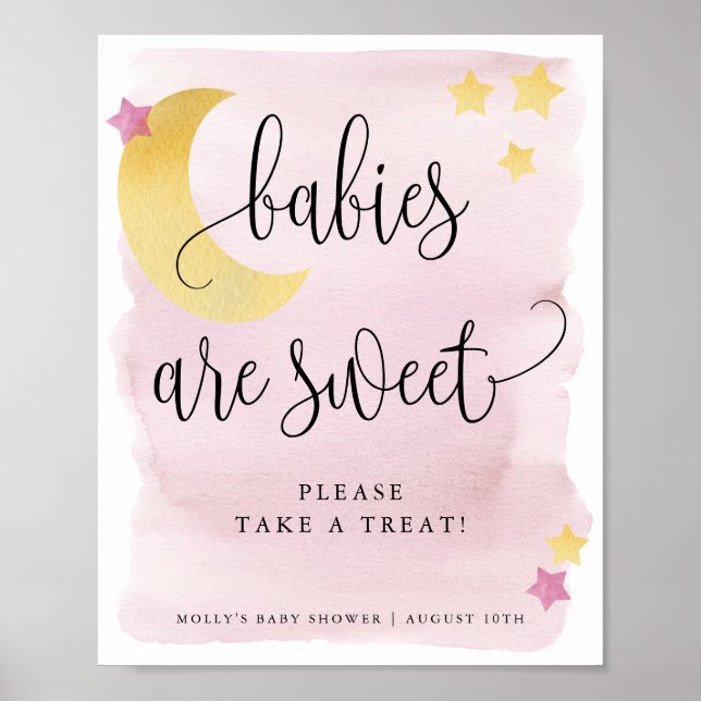 Poster Au-dessus de la lune Les bébés roses sont doux Fav (Devant)