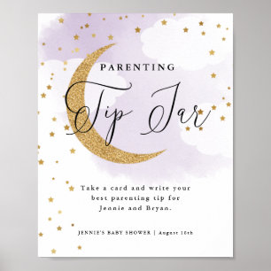 Poster Au-dessus de la lune pourpre Conseils parentaux Ba