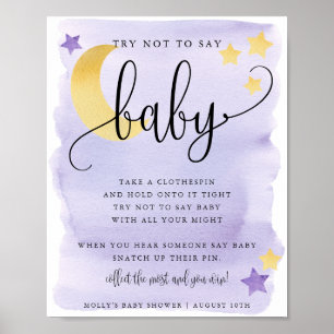 Poster Au-dessus de la lune, Purple ne dit pas jeu de béb