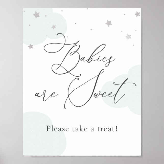 Poster Au-dessus de la lune Twinkle Star Babies sont doux (Devant)