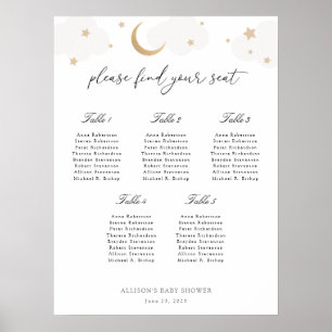 Poster Au-dessus du Baby shower de la Lune